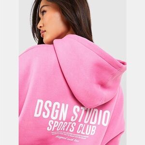 Boohoo Hoodie DSGN STUDIO Sports Club Print